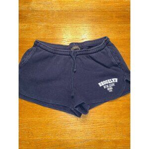 Brooklyn New York 1993 Navy Blue Womens Waffle Knit Shorts Size Large